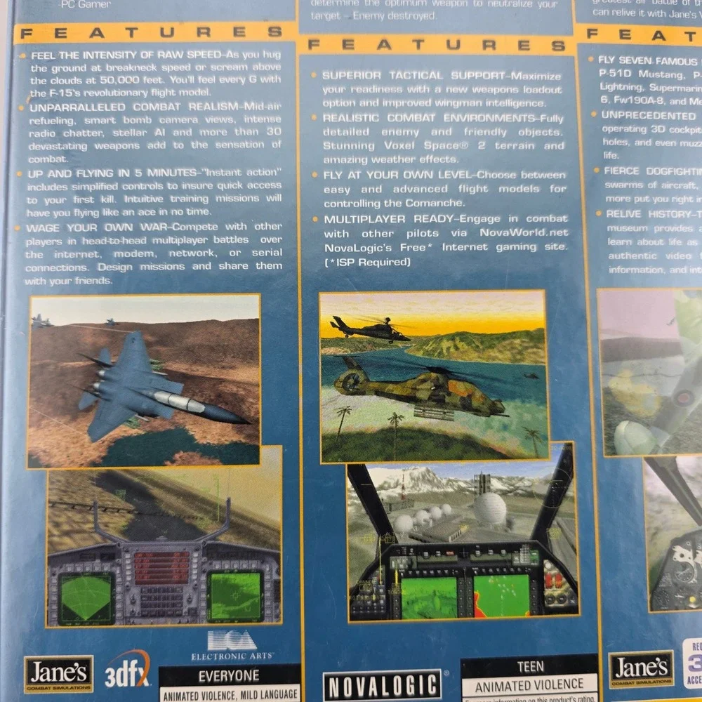 Ultimate Flight Series F-15 Comanche Gold WWII Fighters PC CD-ROM‎ Big Box NOS